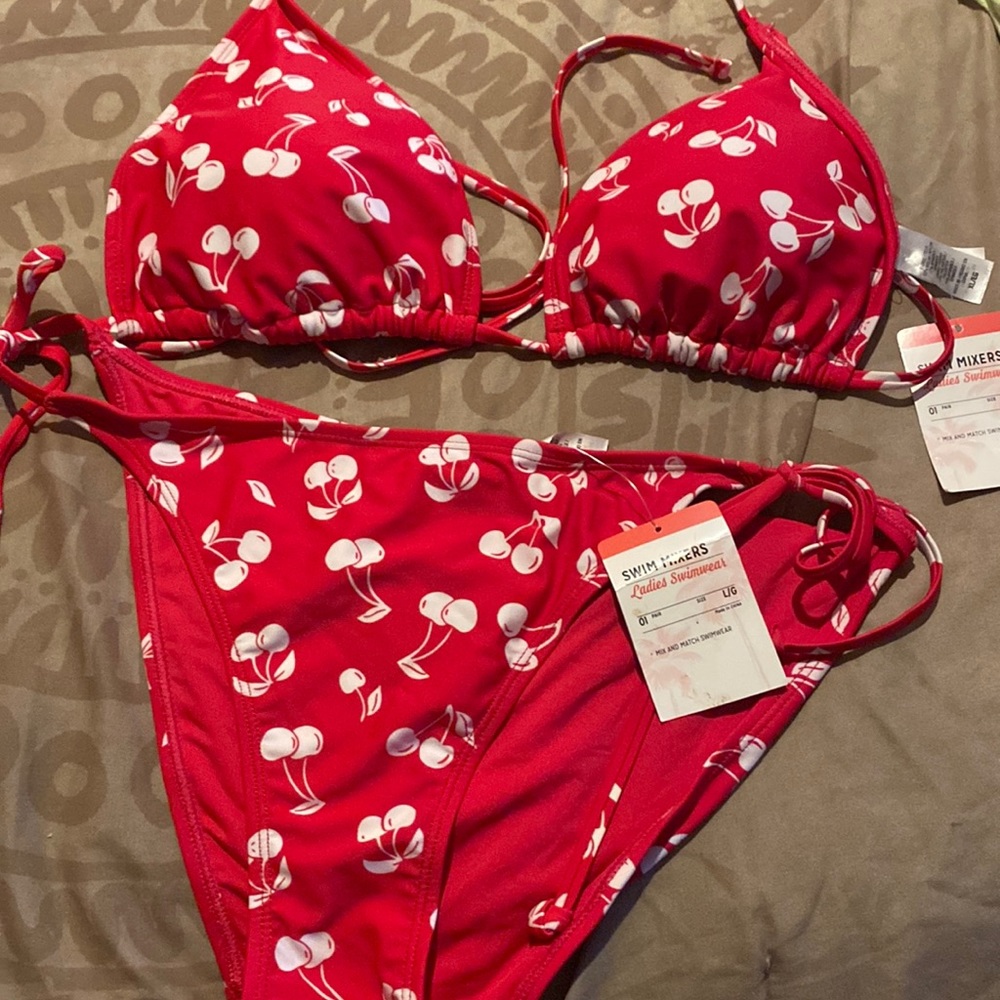 Brand new cherry print bikini